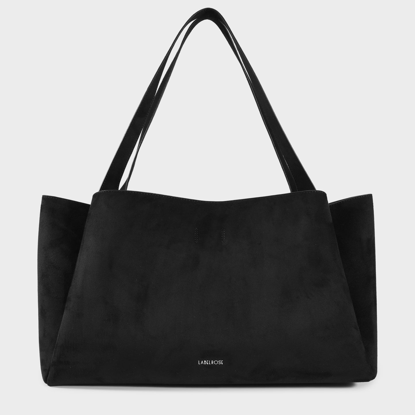 Borsa a spalla IVORY SUEDE - BLACK SILVER