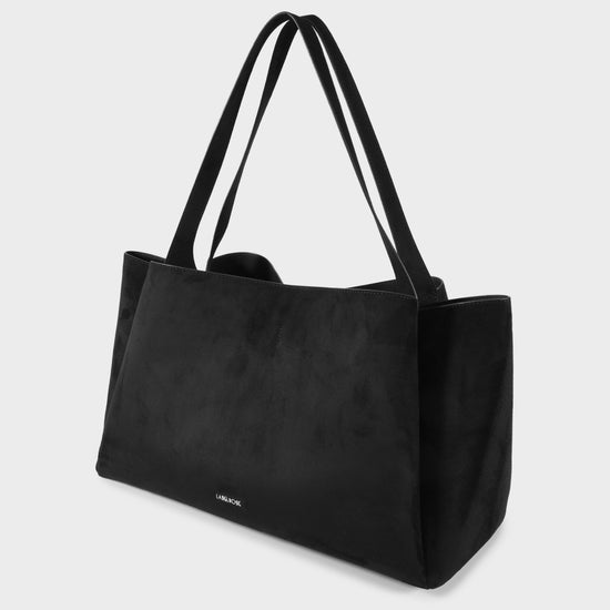 Borsa a spalla IVORY SUEDE - BLACK SILVER