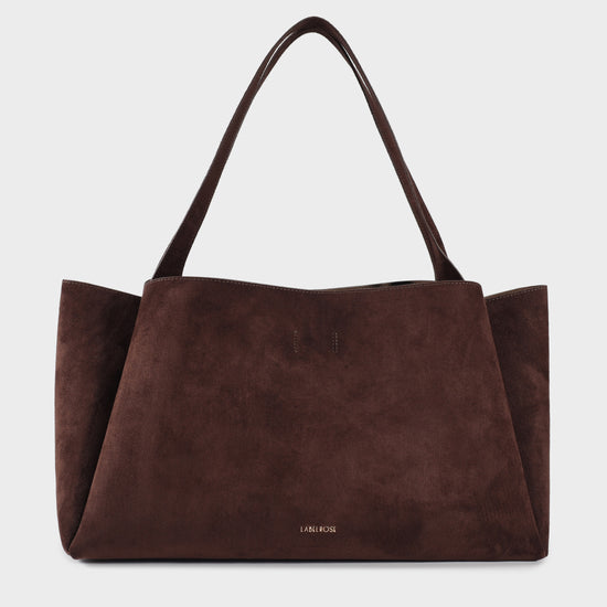Borsa a spalla IVORY SUEDE - BROWN