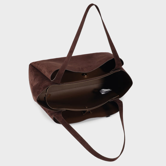 Borsa a spalla IVORY SUEDE - BROWN