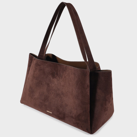 Borsa a spalla IVORY SUEDE - BROWN