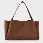 IVORY SUEDE Shoulder bag - CHOCOLATE