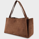 IVORY SUEDE Shoulder bag - CHOCOLATE