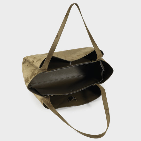 IVORY SUEDE Shoulder Bag - SAGE GREEN