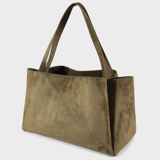IVORY SUEDE Shoulder Bag - SAGE GREEN