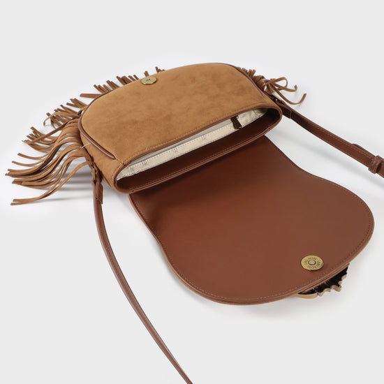 Borsa a spalla JOANNA - LIGHT BROWN