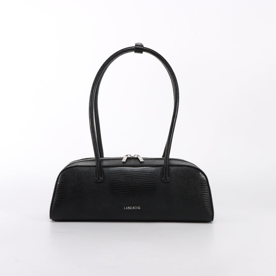 Borsa a spalla LONGUETTE- BLACK SILVER
