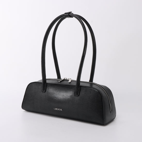 Borsa a spalla LONGUETTE- BLACK SILVER