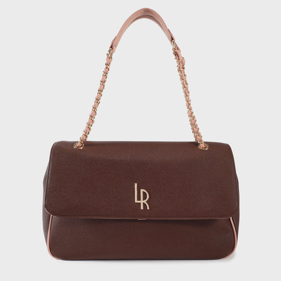 MARGARET Shoulder Bag - BROWN