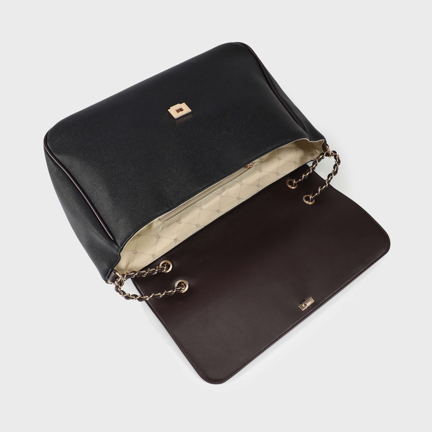 Borsa a spalla MARGARET - NERO GOLD