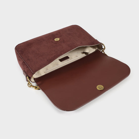 Borsa a spalla MELANY- MARRONE