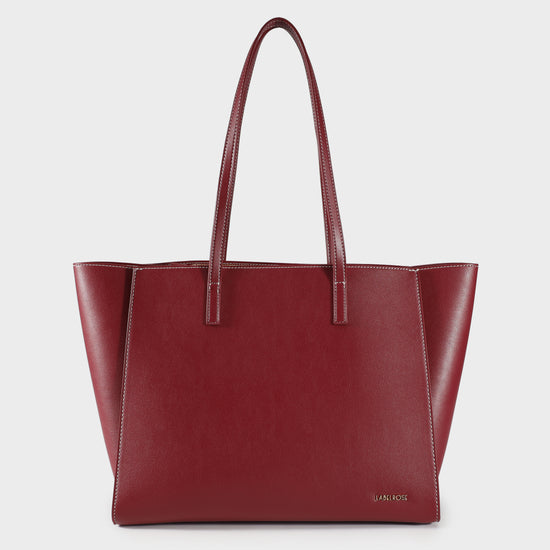 MELISSA BIG Shoulder Bag - BURGUNDY