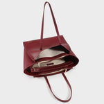 MELISSA BIG Shoulder Bag - BURGUNDY