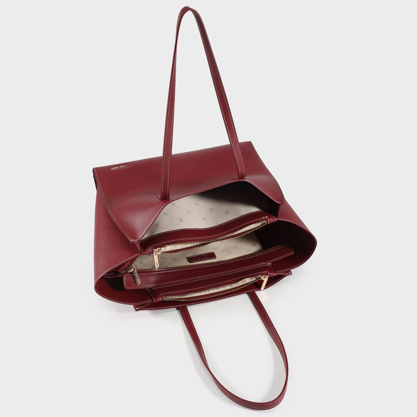 MELISSA BIG Shoulder Bag - BURGUNDY