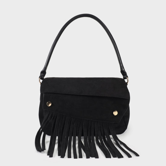 Bolso de hombro MEREDITH - NEGRO DORADO