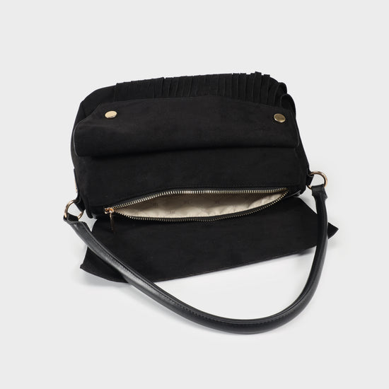 Bolso de hombro MEREDITH - NEGRO DORADO