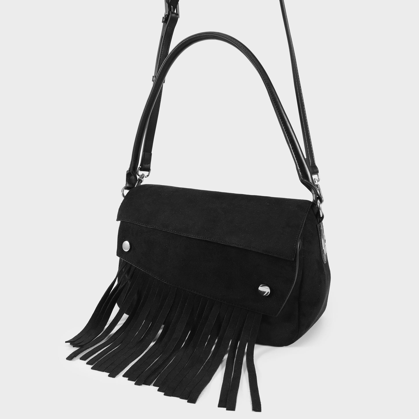 Bolso de hombro MEREDITH - NEGRO PLATA