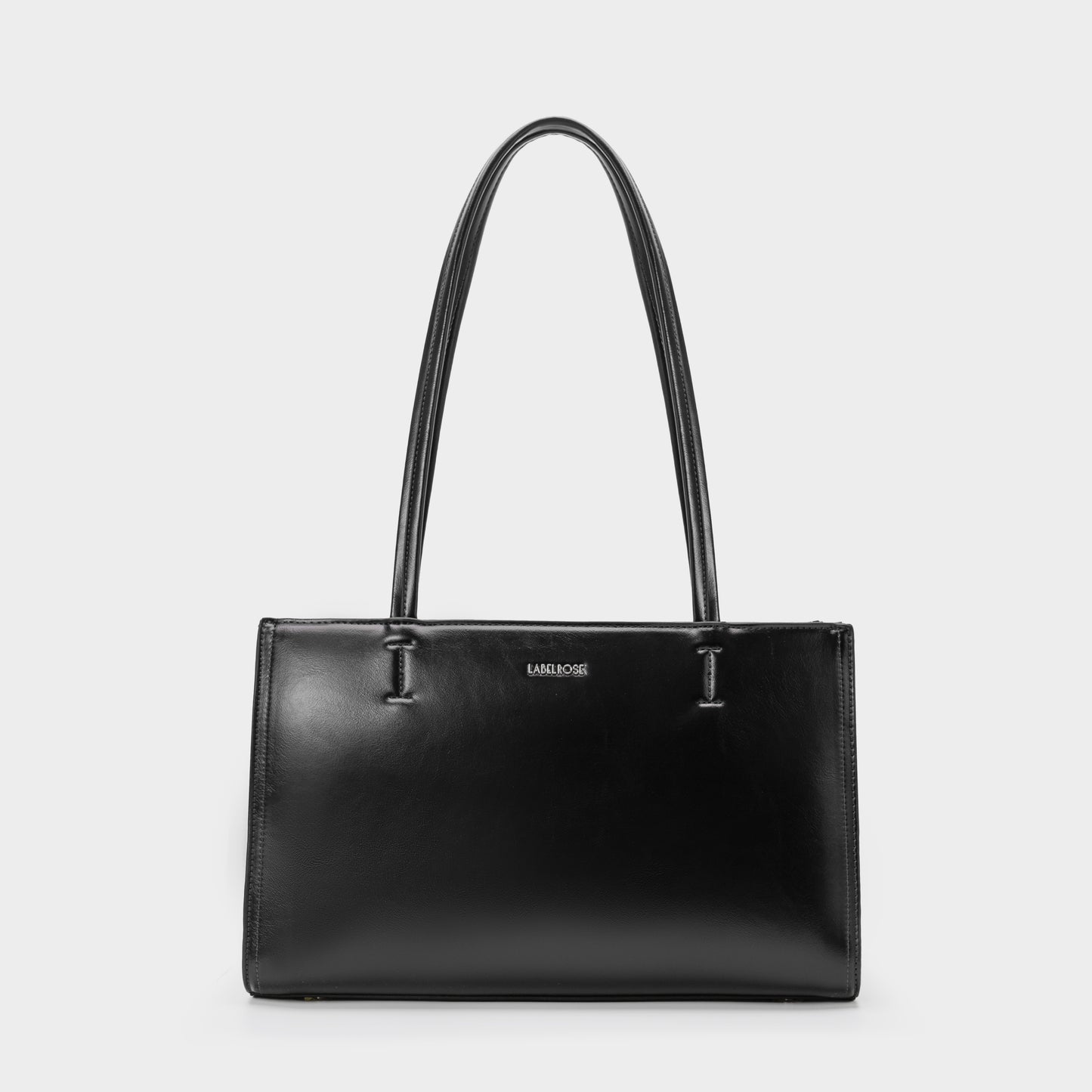 Borsa a spalla PATENT TOTE - BLACK