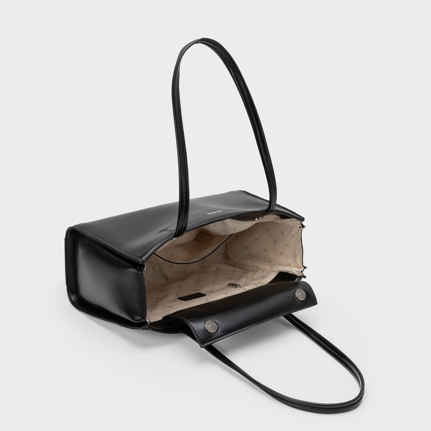 Borsa a spalla PATENT TOTE - BLACK