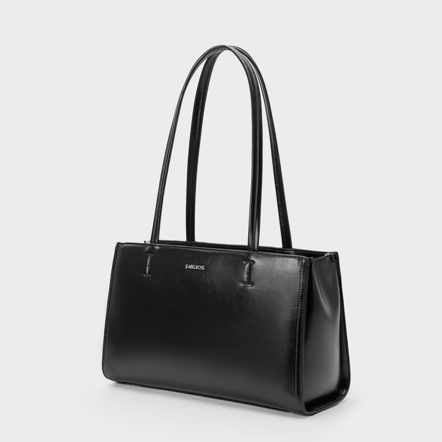 Borsa a spalla PATENT TOTE - BLACK