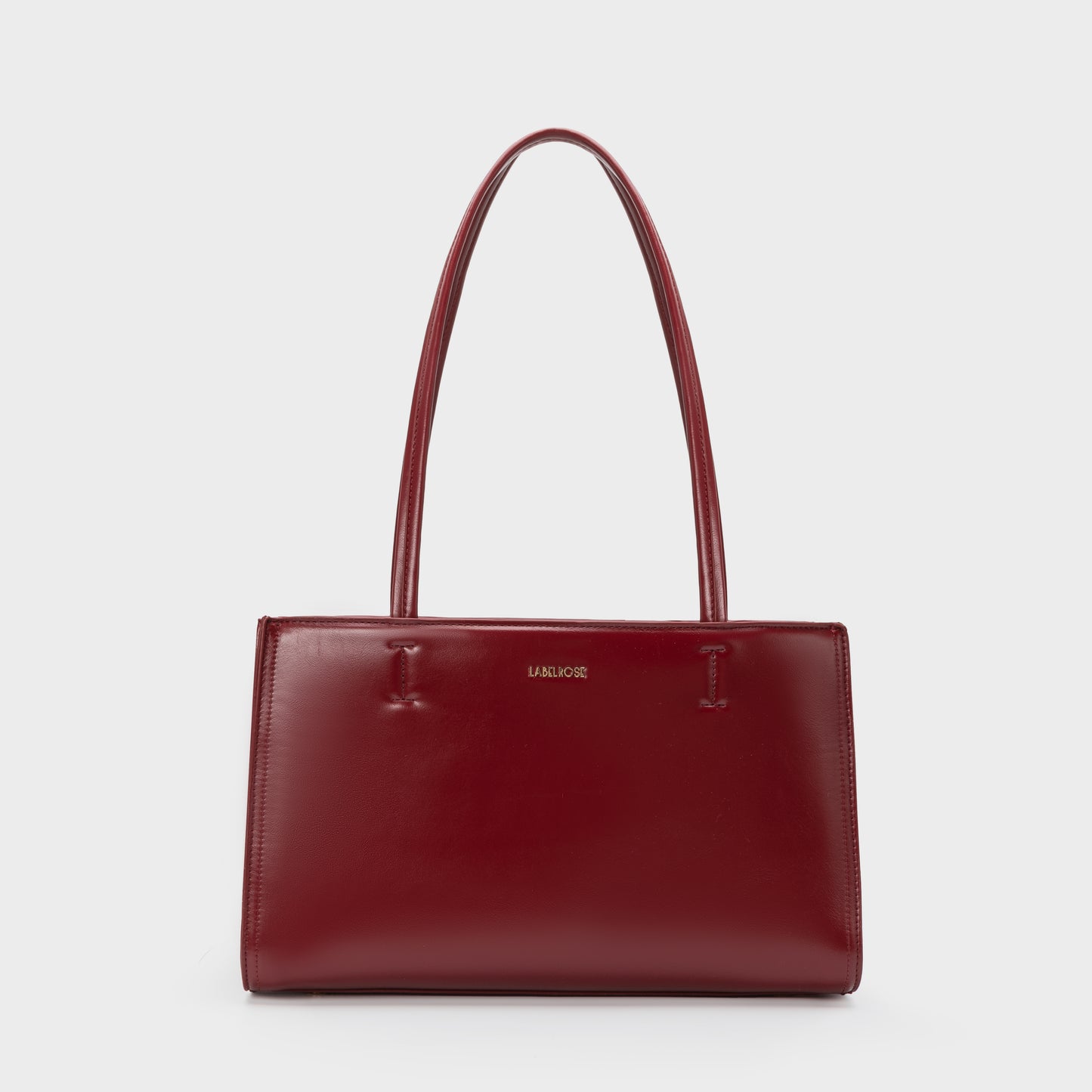 Borsa a spalla PATENT TOTE - BURGUNDY
