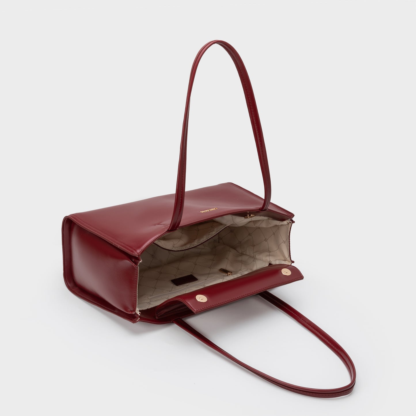 Borsa a spalla PATENT TOTE - BURGUNDY