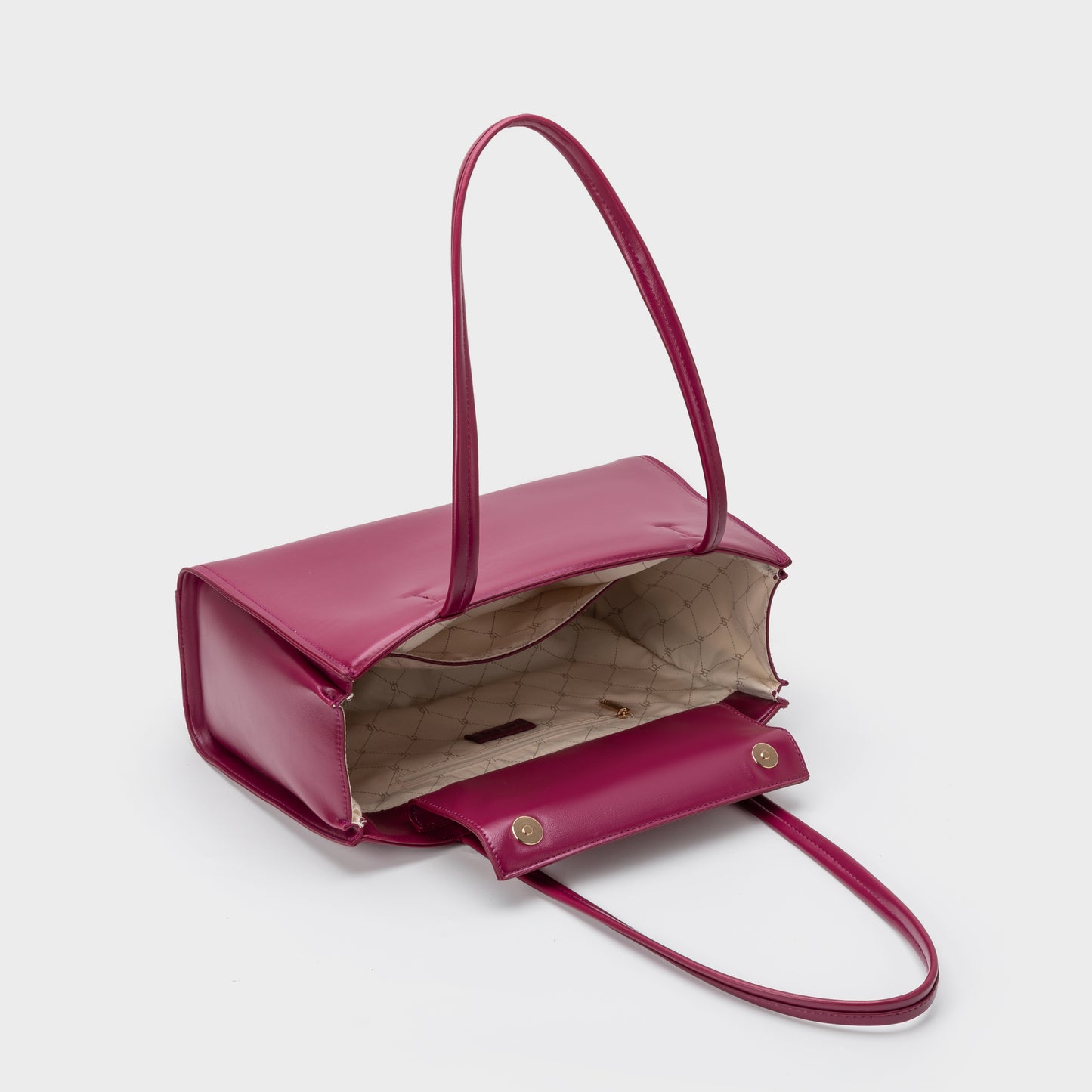 Borsa a spalla PATENT TOTE - PLUM