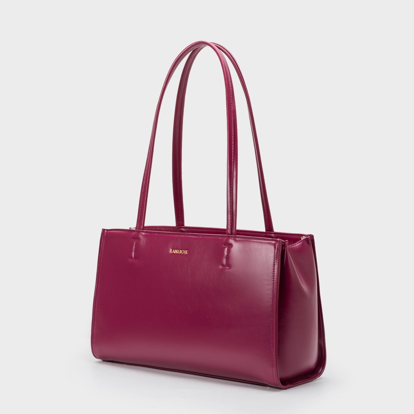 Borsa a spalla PATENT TOTE - PLUM