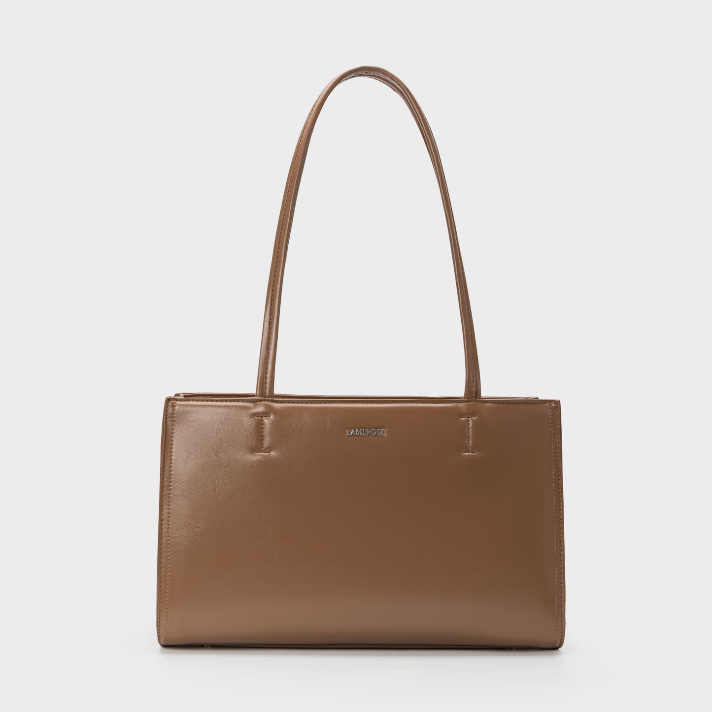 Borsa a spalla PATENT TOTE - WARM TAUPE