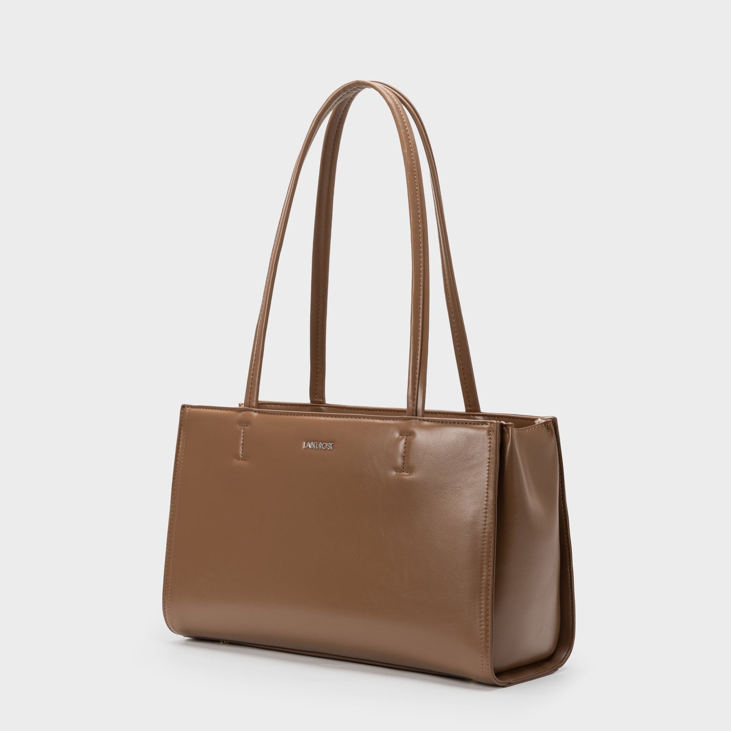 Borsa a spalla PATENT TOTE - WARM TAUPE
