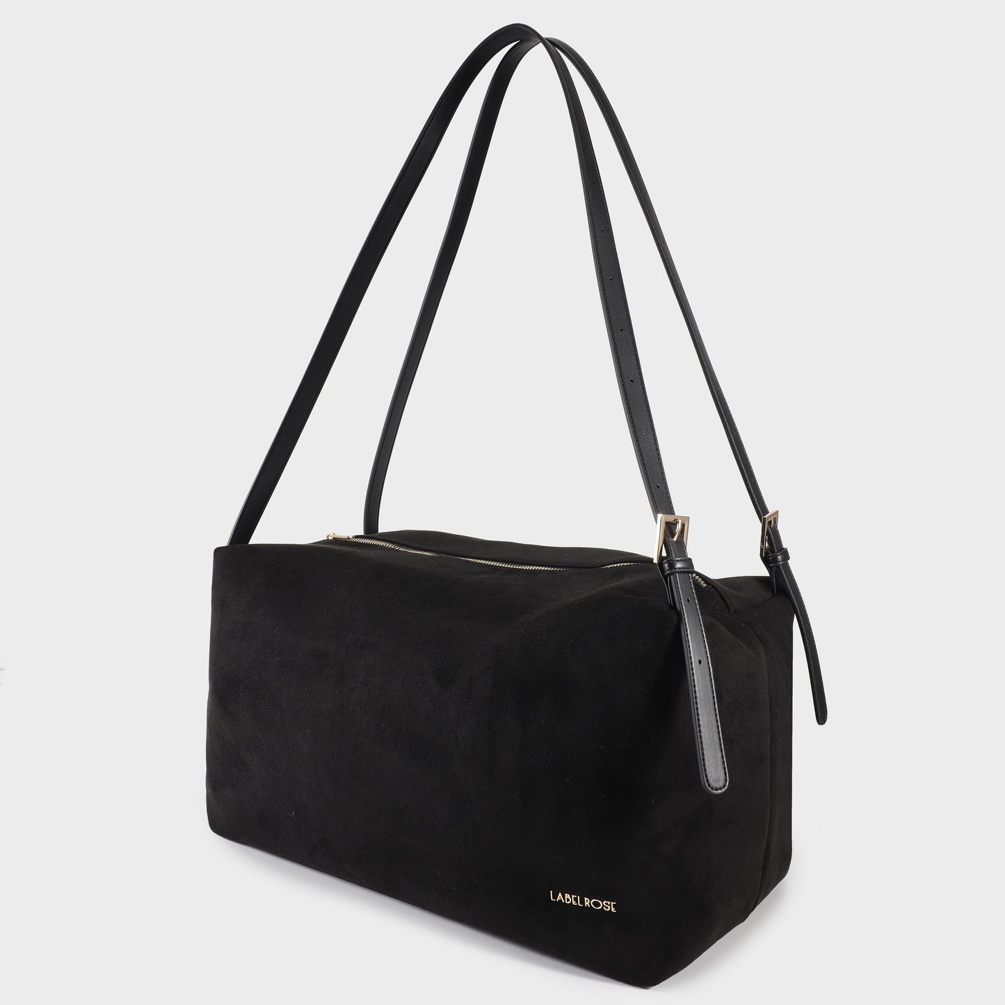 SIDNEY shoulder shopping bag - BLACK GOLD