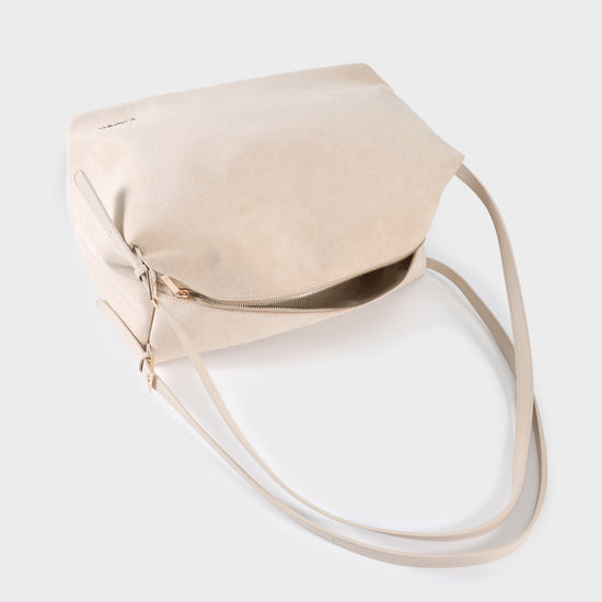 SIDNEY shoulder shopping bag - CREAM