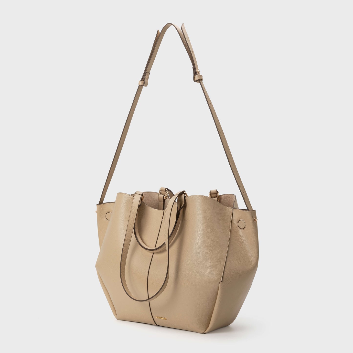 SCARLETT BIG Shoulder Bag - BEIGE