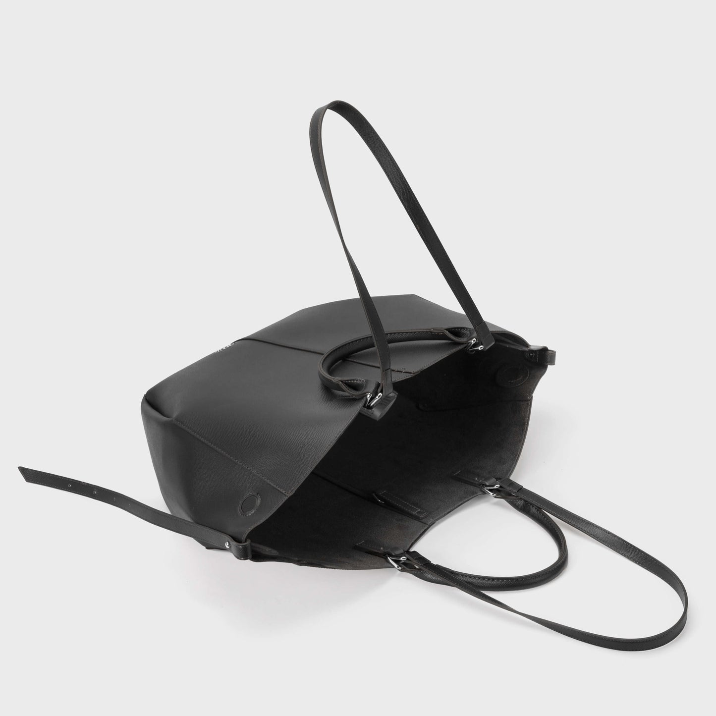 SCARLETT BIG Shoulder Bag - BLACK SILVER