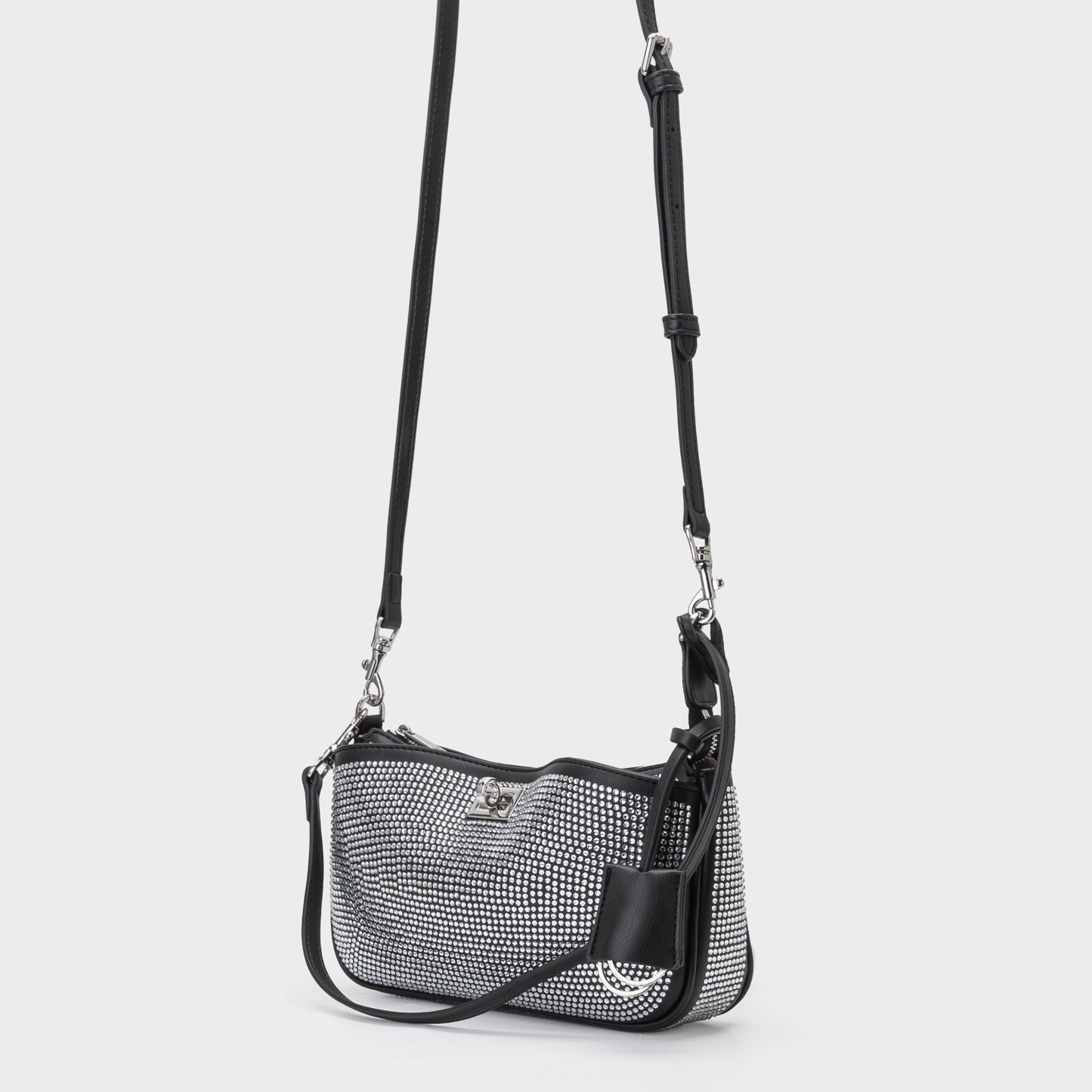 Borsa a spalla TIARA - BLACK SILVER
