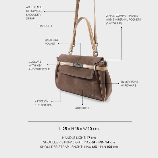 Borsa a tracolla HARPER - TAUPE