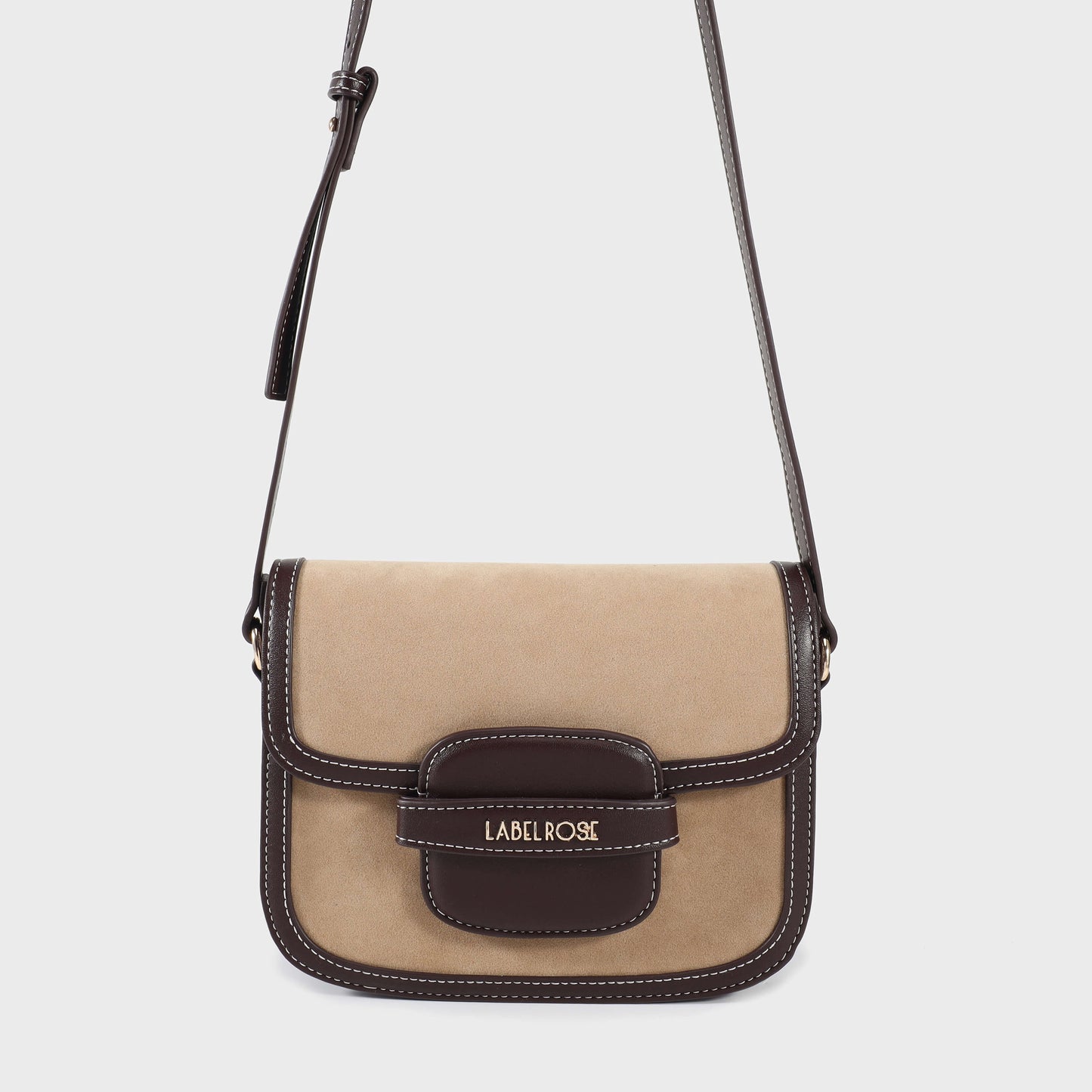 ADDISON saddle shoulder bag - BEIGE