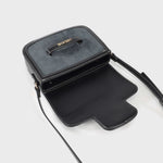 Borsa a tracolla saddle ADDISON - NERO GOLD