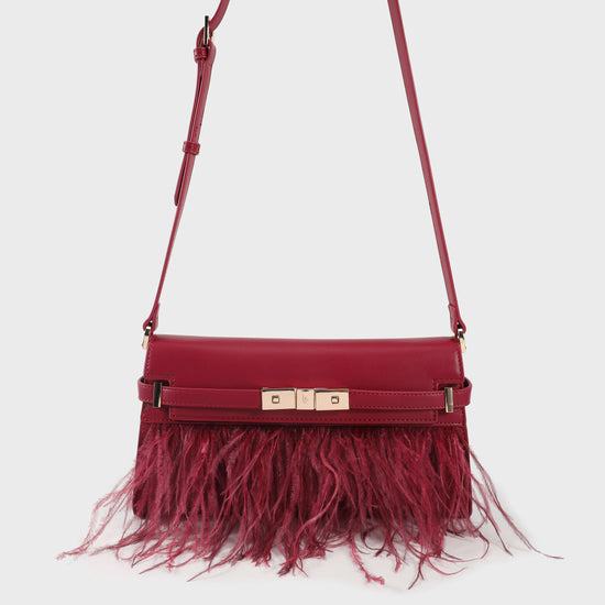 Borsa a tracolla GRACE LONG LE - CHERRY