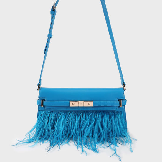Borsa a tracolla GRACE LONG LE - TURQUOISE