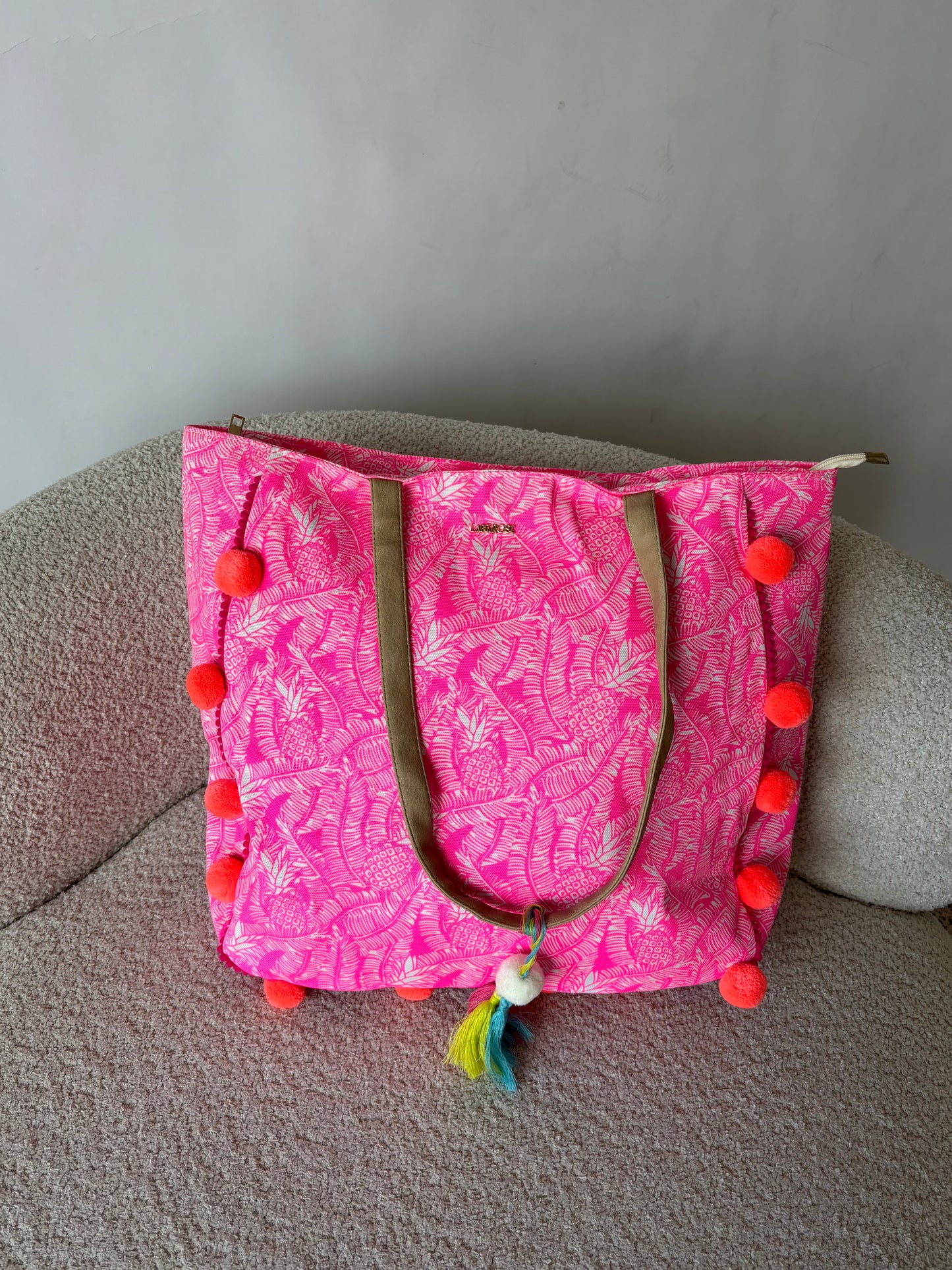 MALDIVE beach bag-pink