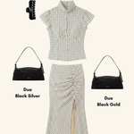 Borsa a spalla DUA - BLACK GOLD