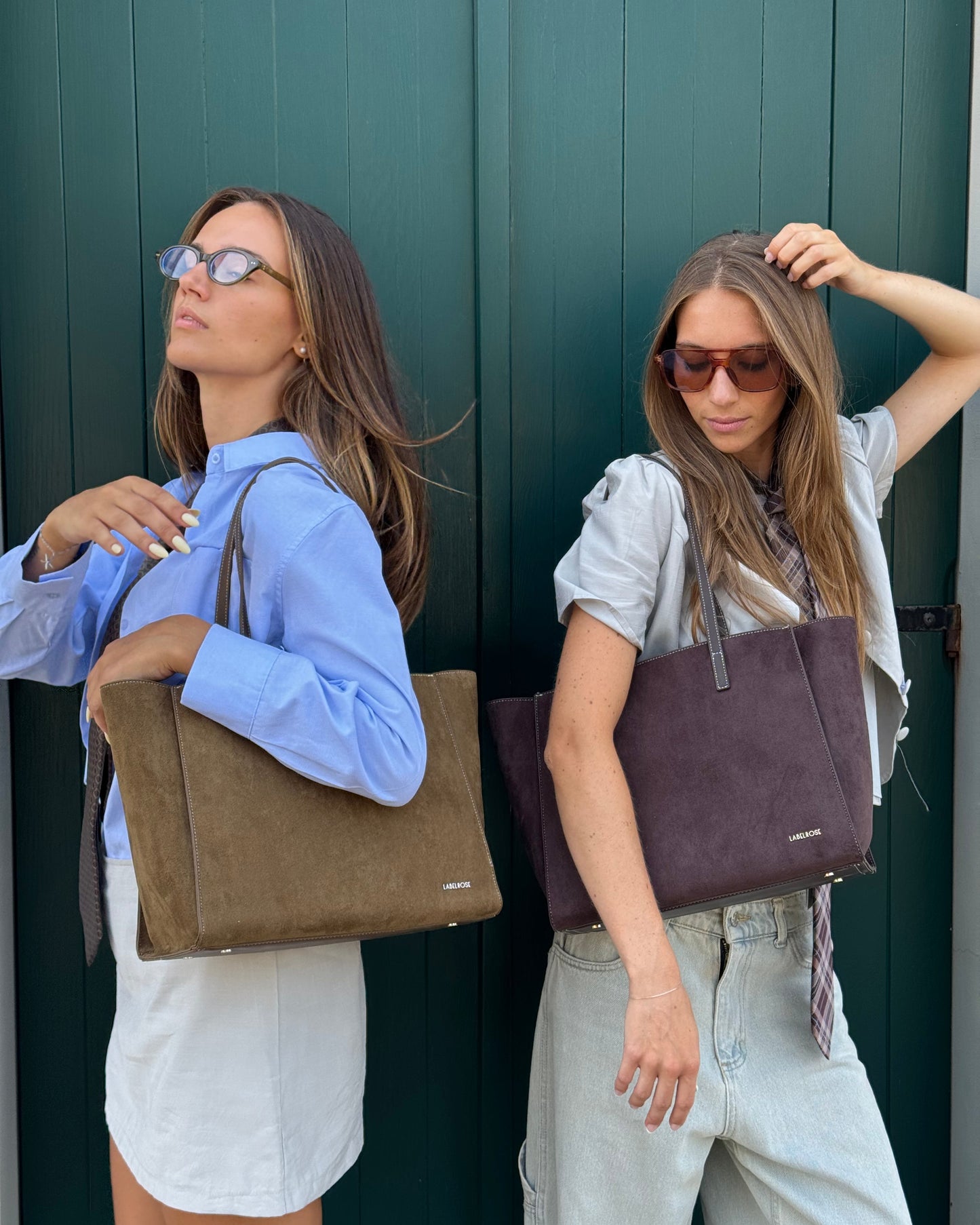 Bolso de hombro MELISSA BIG SIMILSUEDE - DARK BROWN