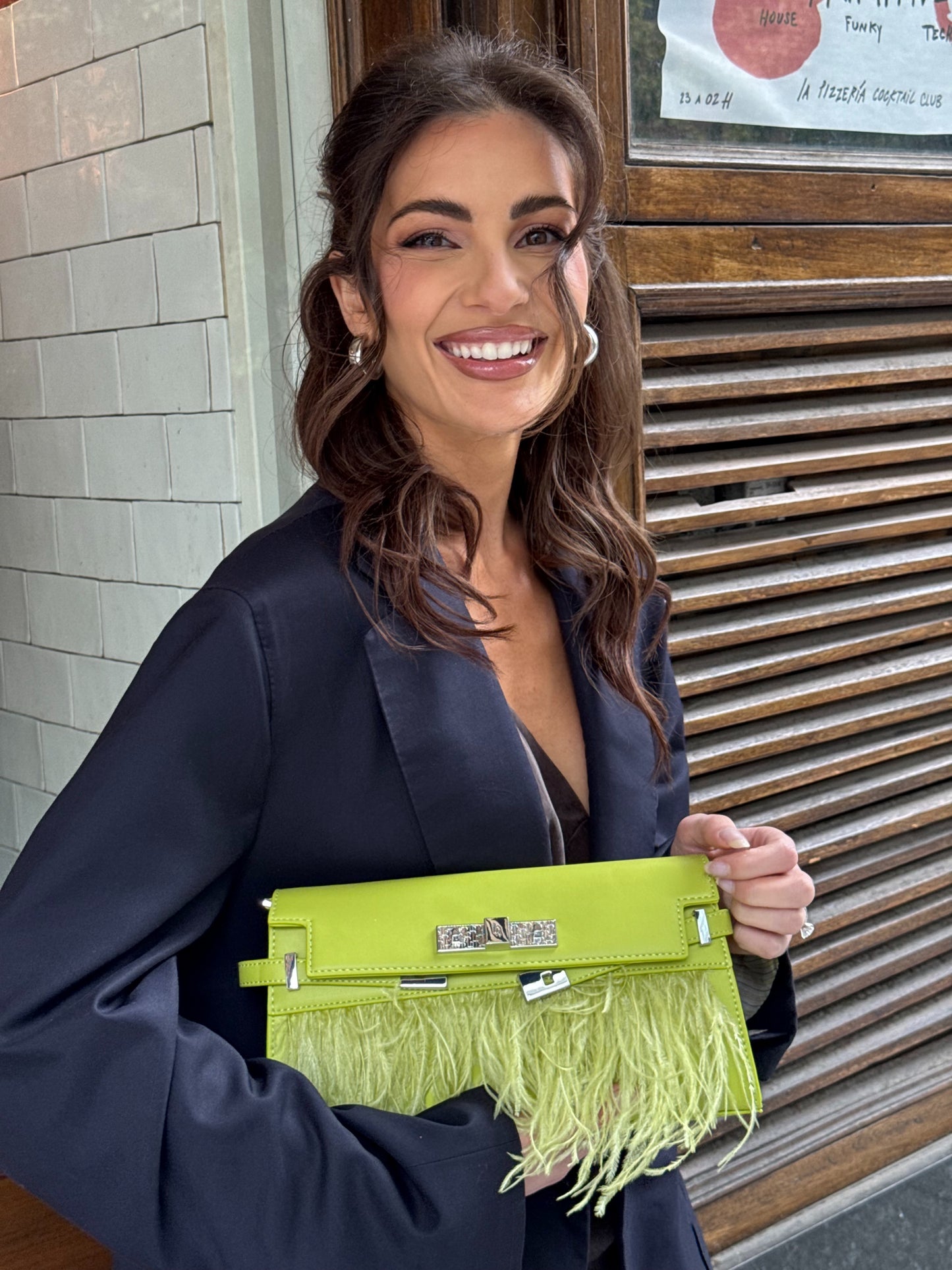 Borsa a tracolla GRACE LONG LE - LIME