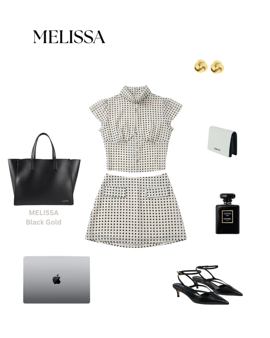 Bolso de mano MELISSA - NEGRO ORO