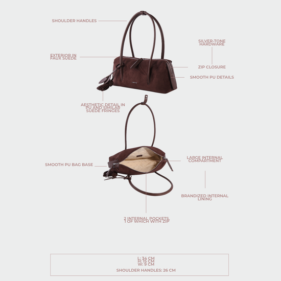 Borsa a spalla LIVIA - CACAO