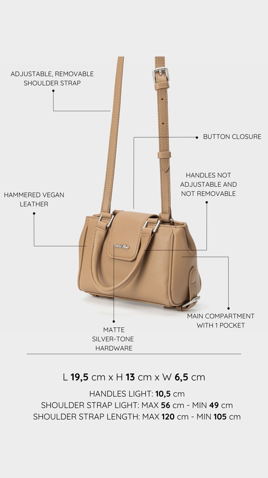 Borsa a mano CASSIDY - TAUPE