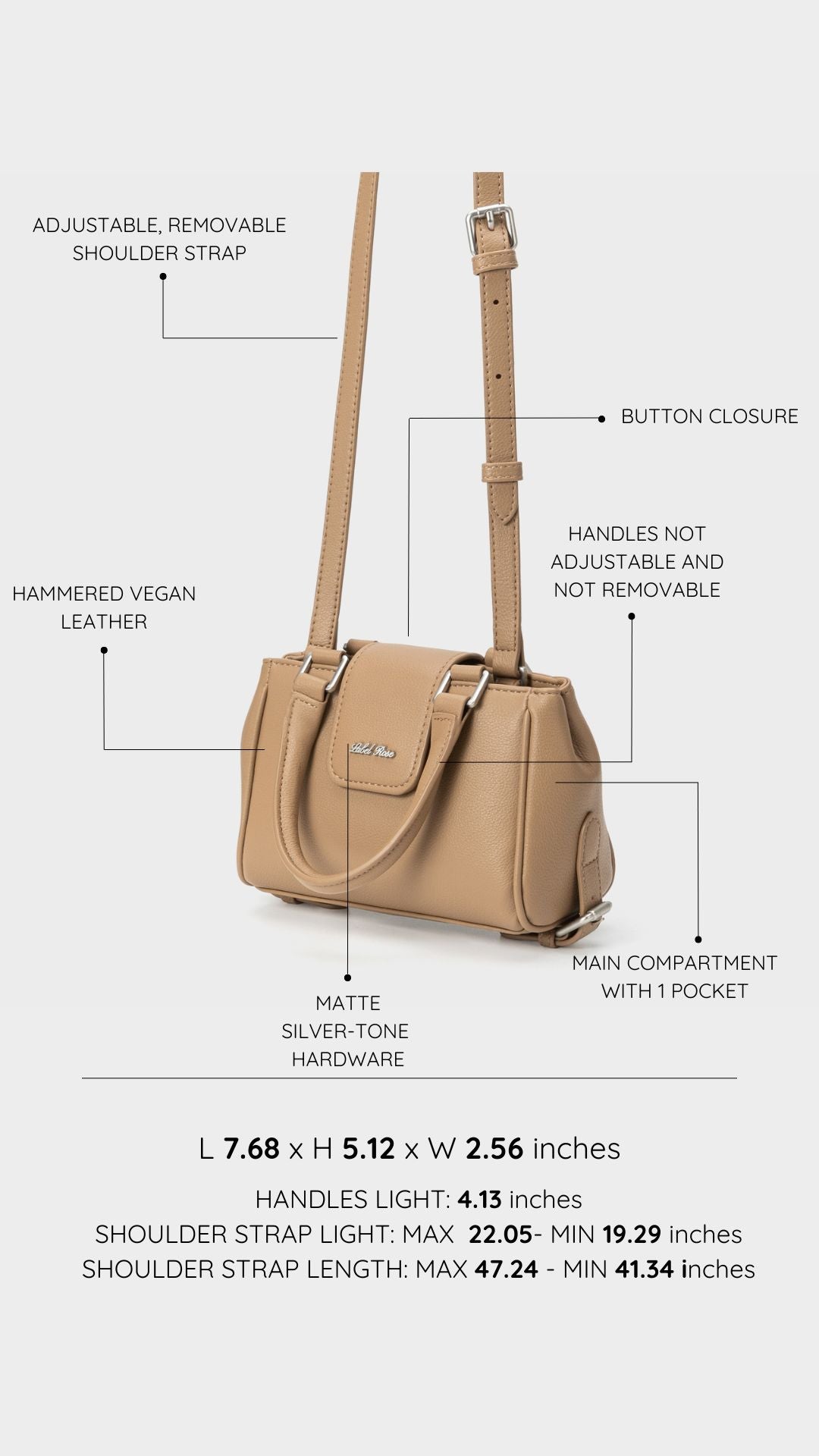 Borsa a mano CASSIDY - TAUPE