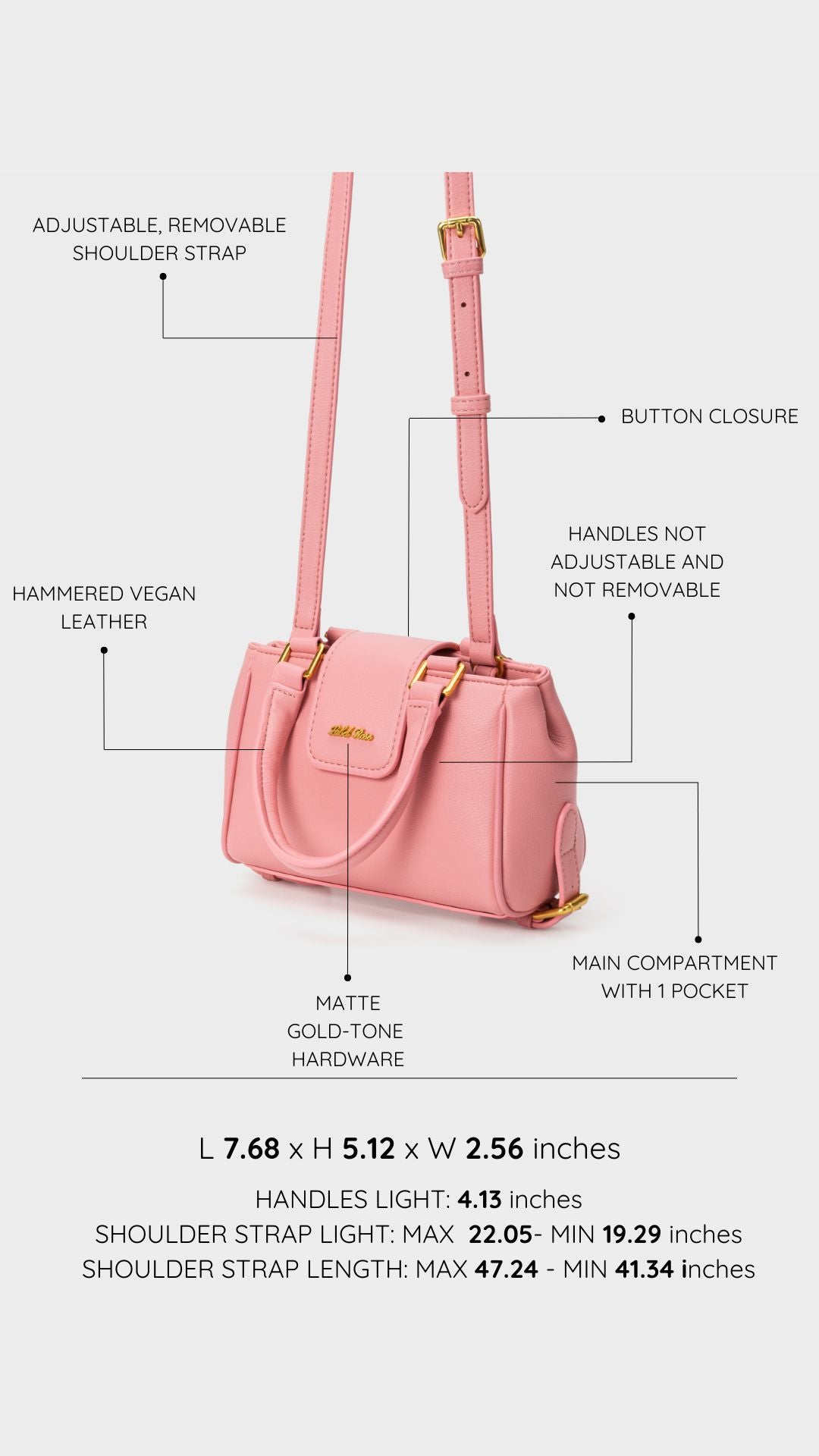 Borsa a mano CASSIDY - PINK