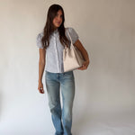 Bolso de hombro grande CHERYL - LILA POLVO